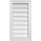 Ekena Millwork Vertical Surface Mount PVC Gable Vnt: Non-Functional, w/2"W x 1-1/2"H, Brickmould Frame, 14"W x 26"H GVPVE14X2602SN - alternate 1